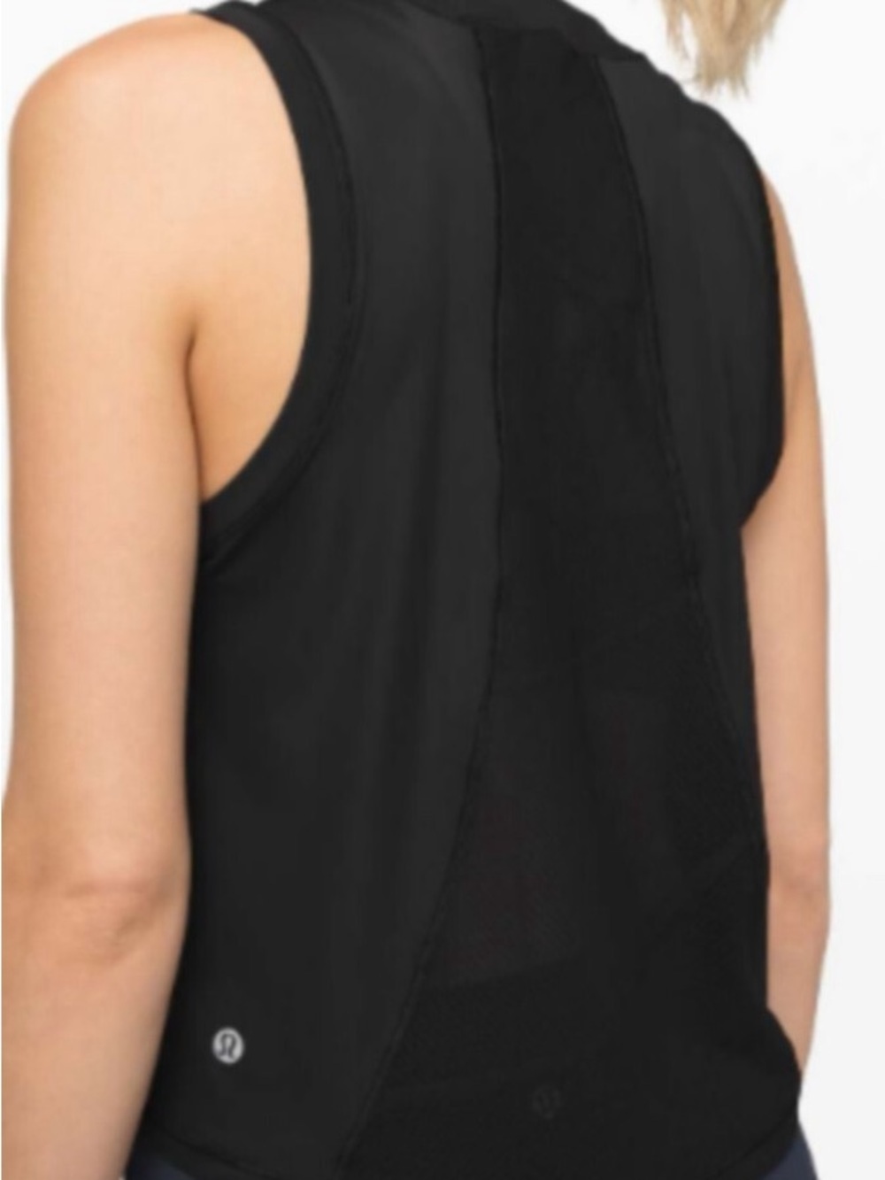 lululemon athletica Black Sleeveless Mesh-Back Tank